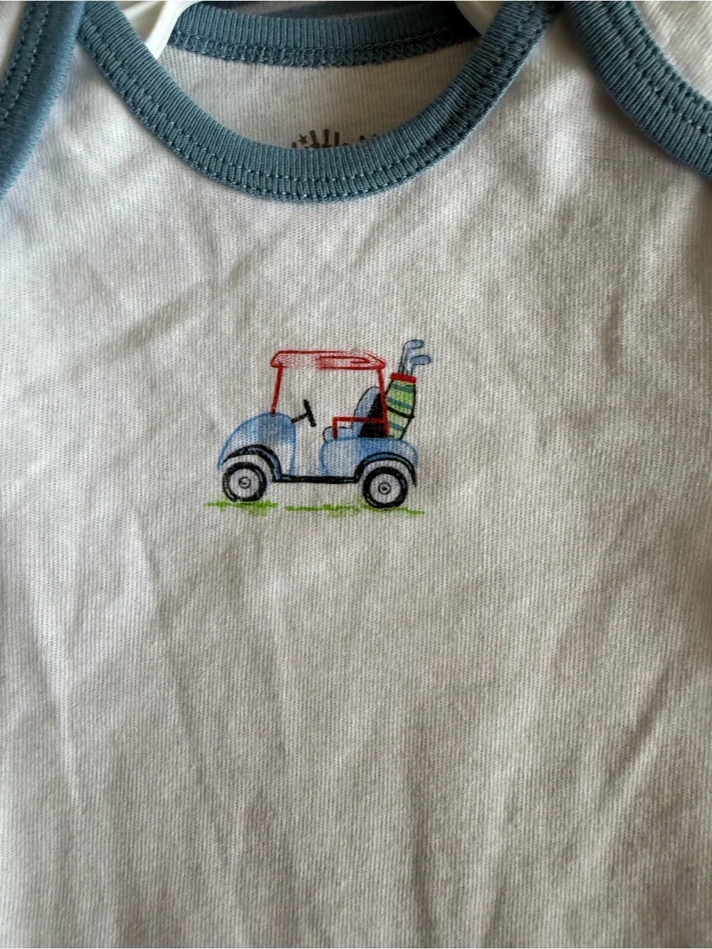 Little Me Golf Club 3-Pack Bodysuits Blue 3 Months NWT